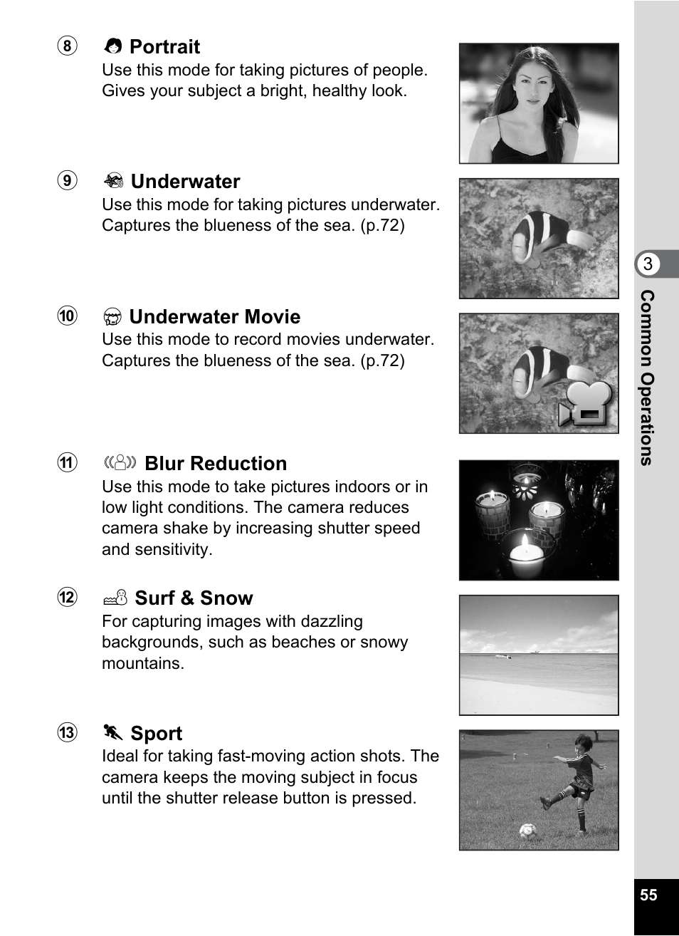 Pentax Optio W20 User Manual | Page 57 / 208