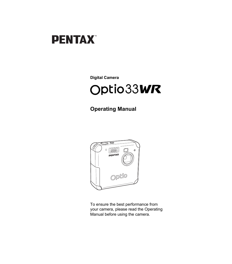 Pentax 33WR User Manual | 116 pages