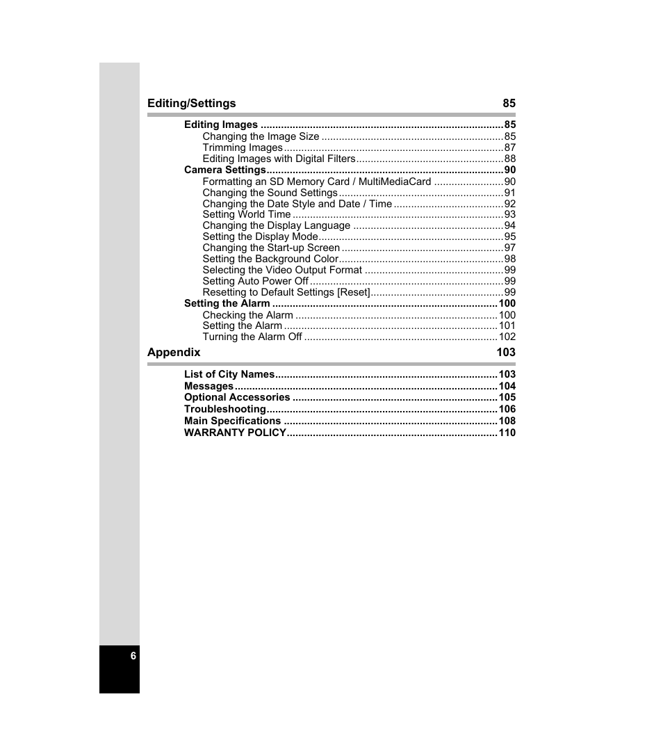 Pentax 33WR User Manual | Page 8 / 116