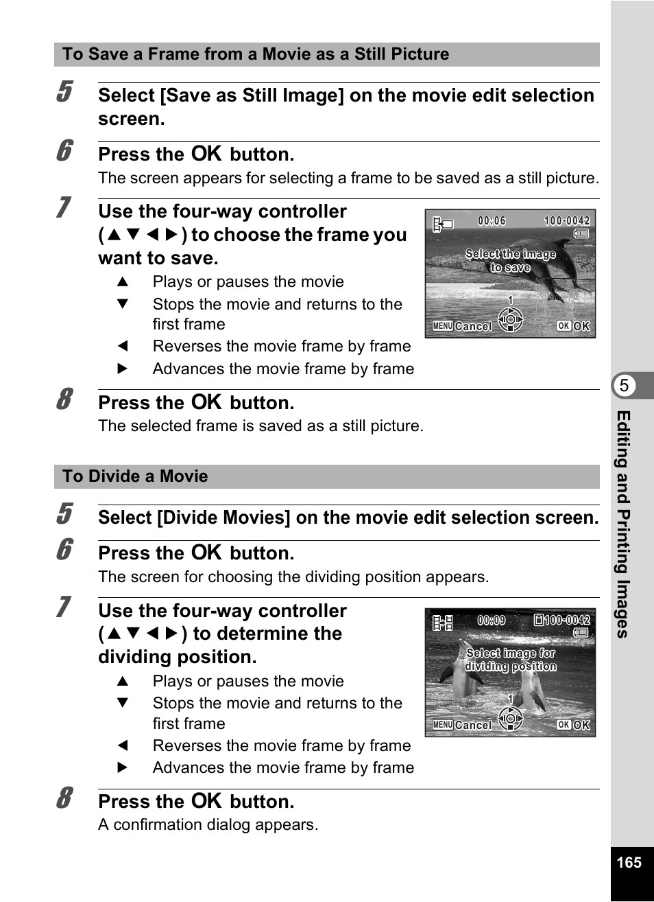 Press the 4 button | Pentax Optio P70 User Manual | Page 167 / 256