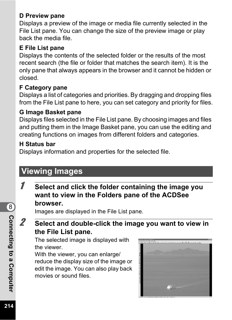 Viewing images | Pentax Optio P70 User Manual | Page 216 / 256