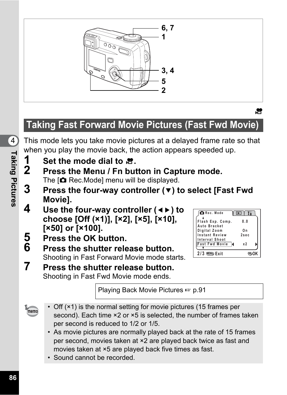 P.86 | Pentax Optio 555 User Manual | Page 88 / 144