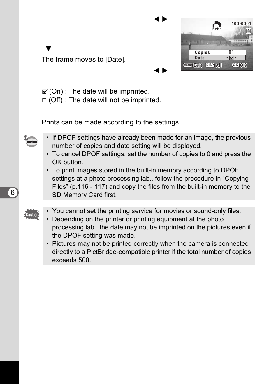 Press the ok button | Pentax Optio S60 User Manual | Page 108 / 153