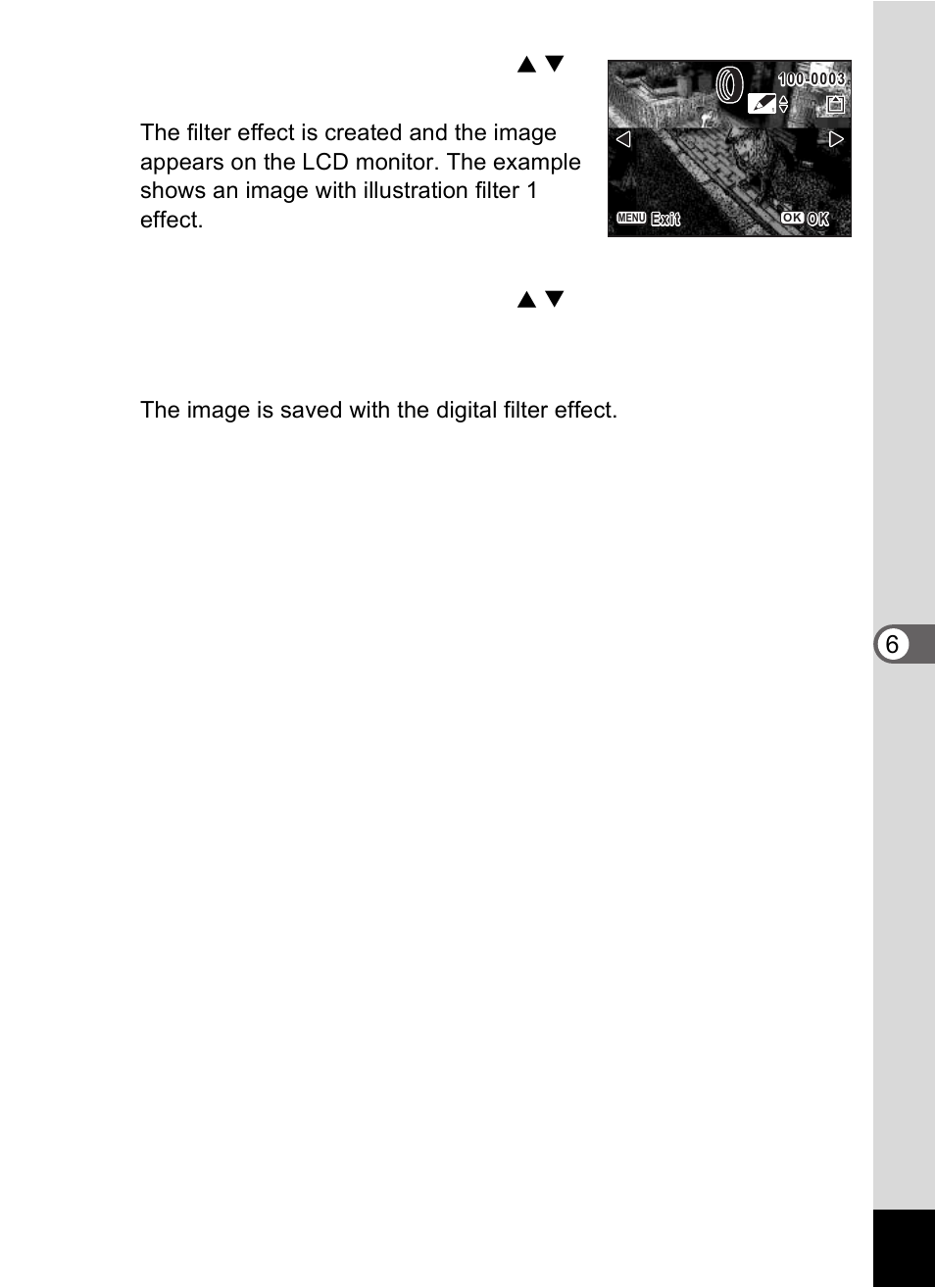 Press the ok button | Pentax Optio S60 User Manual | Page 117 / 153