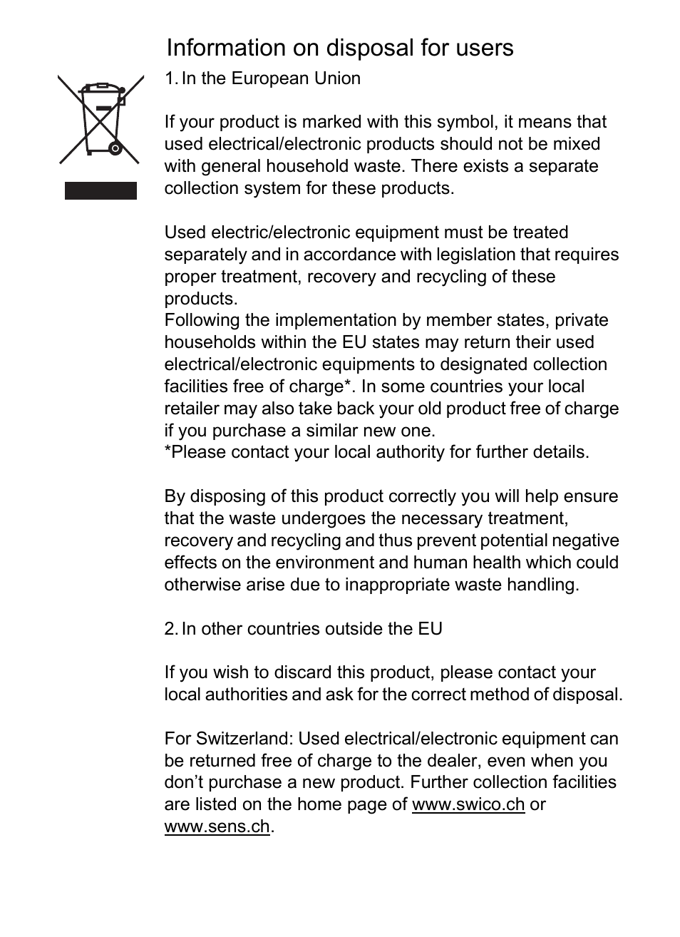 Information on disposal for users | Pentax Optio S60 User Manual | Page 152 / 153