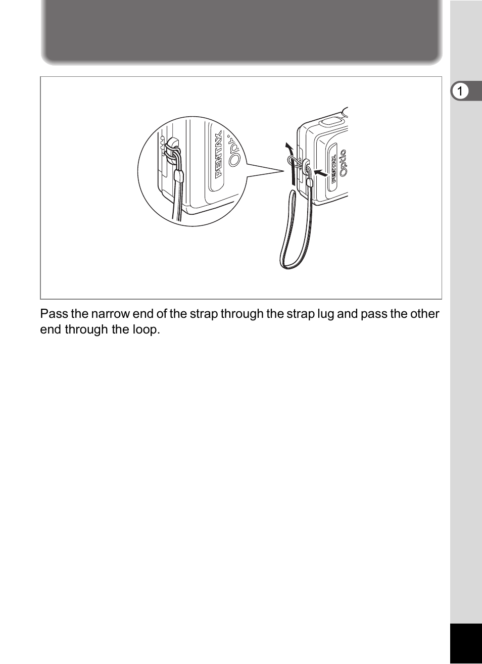 Attaching the strap | Pentax Optio S60 User Manual | Page 17 / 153