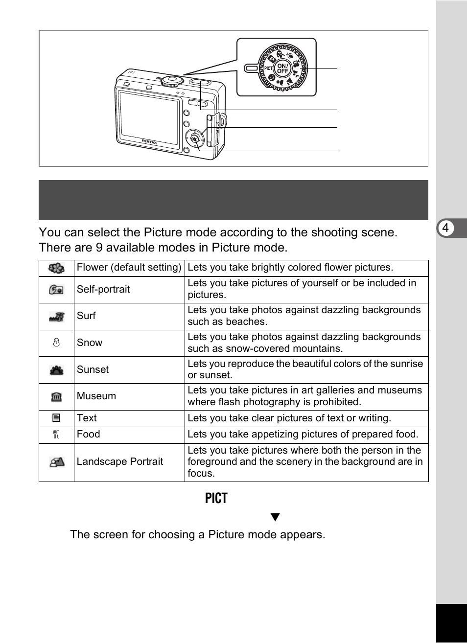 Set the mode dial to d, Press the four-way controller ( 3 ) | Pentax Optio S60 User Manual | Page 55 / 153