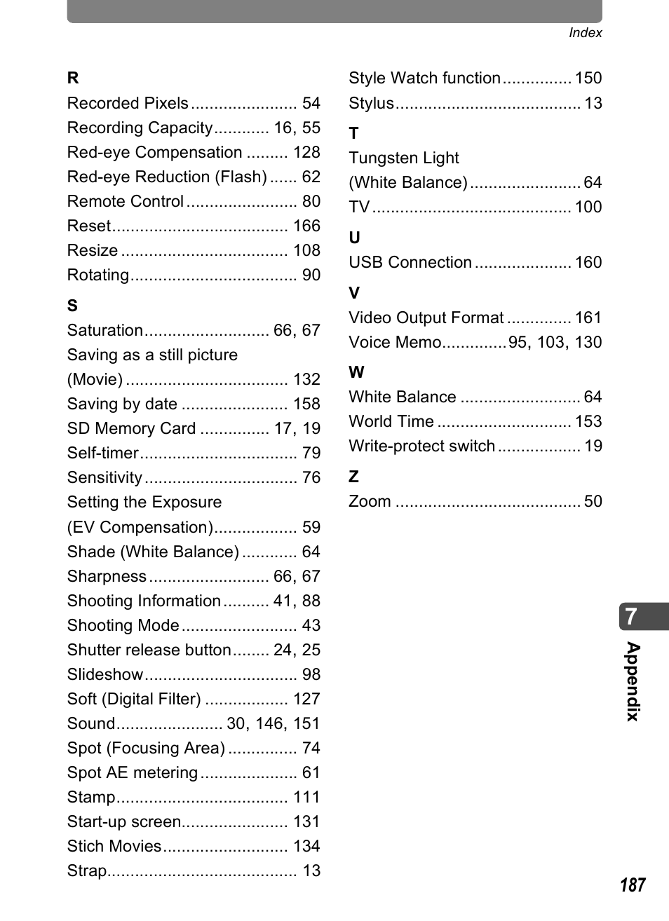 Pentax Optio T30 User Manual | Page 189 / 192