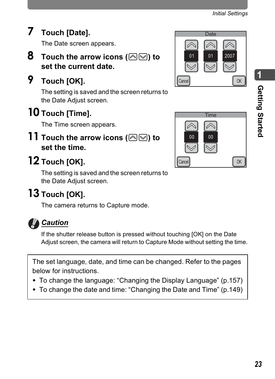 Pentax Optio T30 User Manual | Page 25 / 192