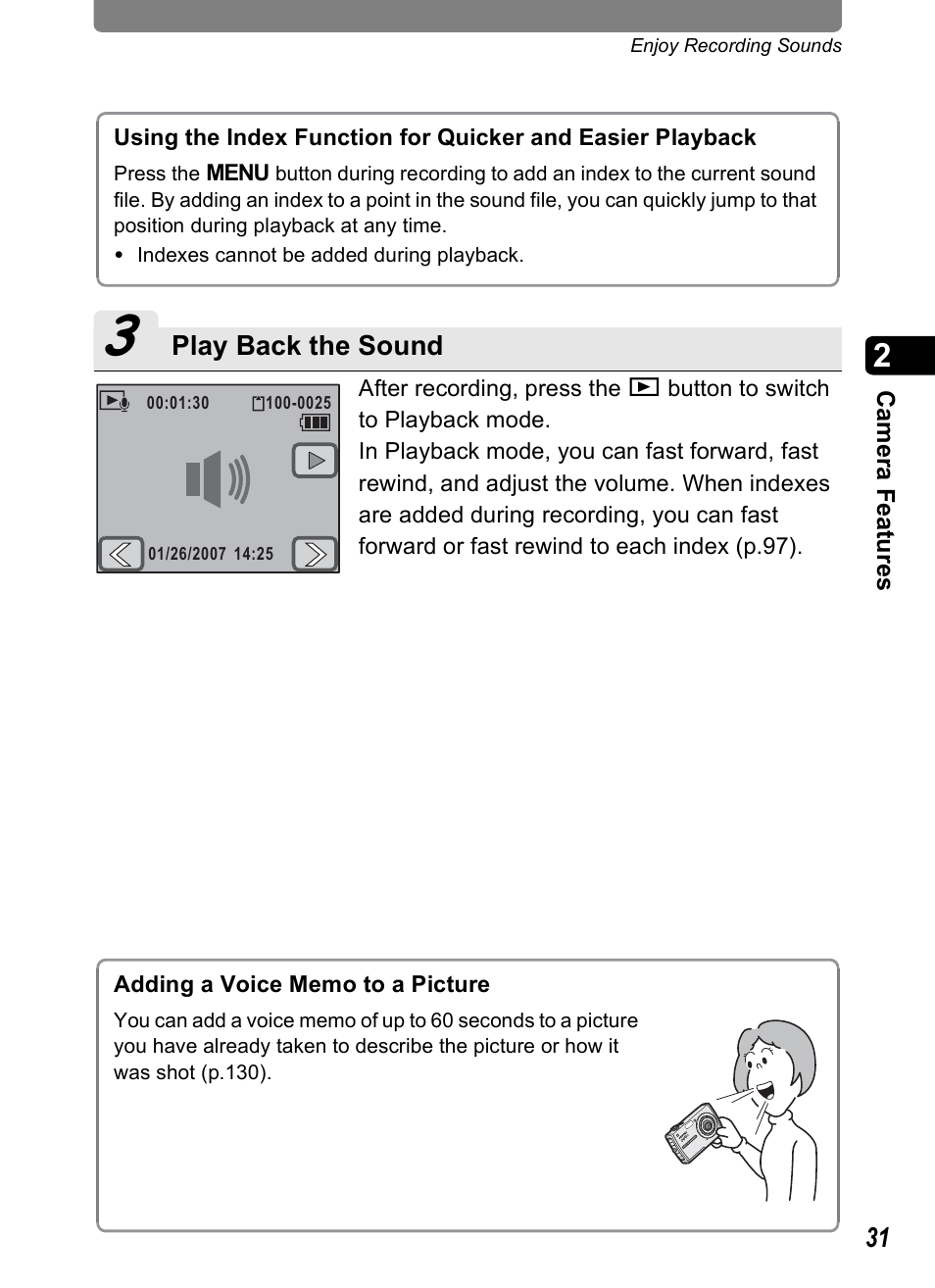 Pentax Optio T30 User Manual | Page 33 / 192