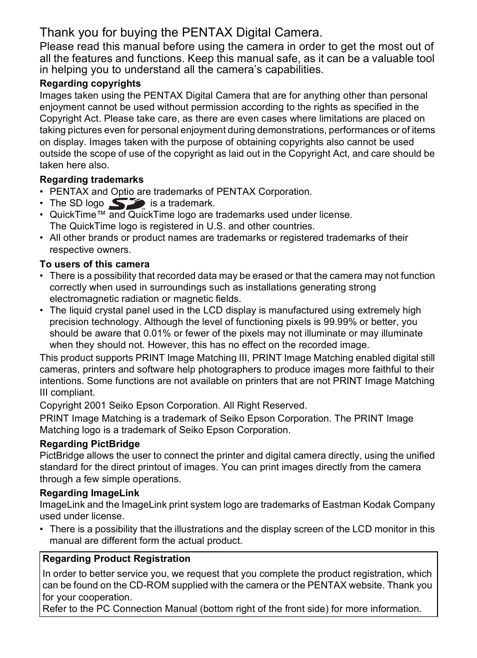 Pentax OPTIO M10 User Manual | Page 2 / 168