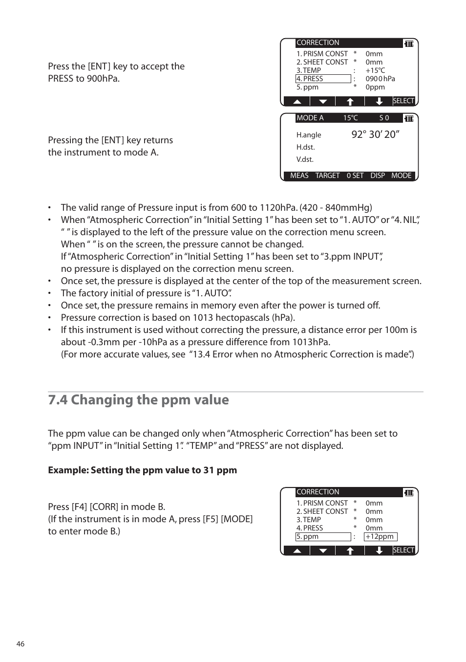 4 changing the ppm value | Pentax R-315EX(NX) User Manual | Page 46 / 80