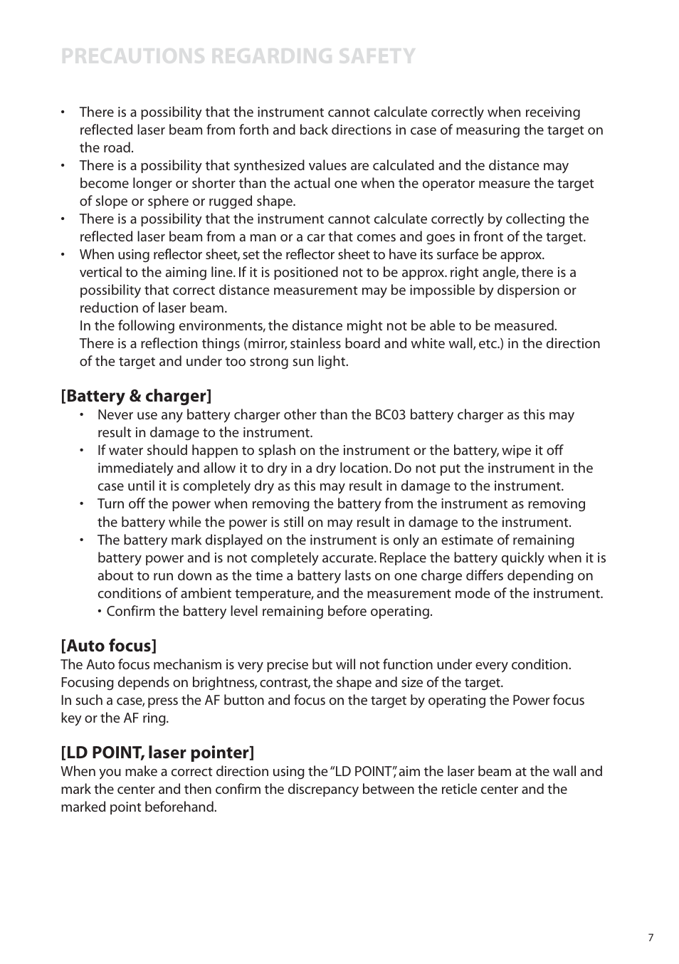 Precautions regarding safety | Pentax R-315EX(NX) User Manual | Page 7 / 80