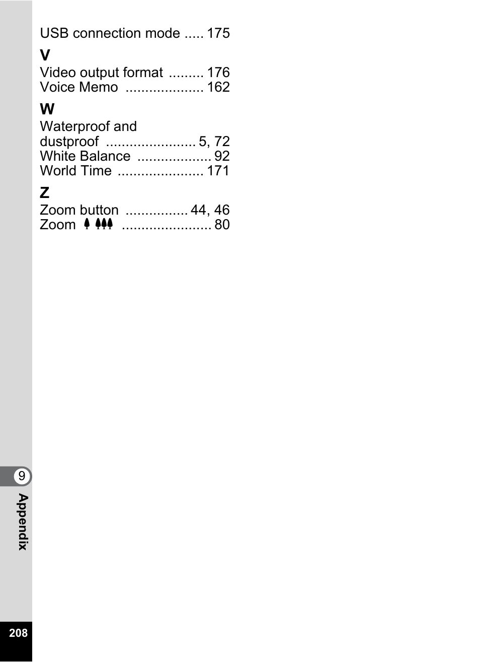 Pentax Optio W30 User Manual | Page 210 / 212