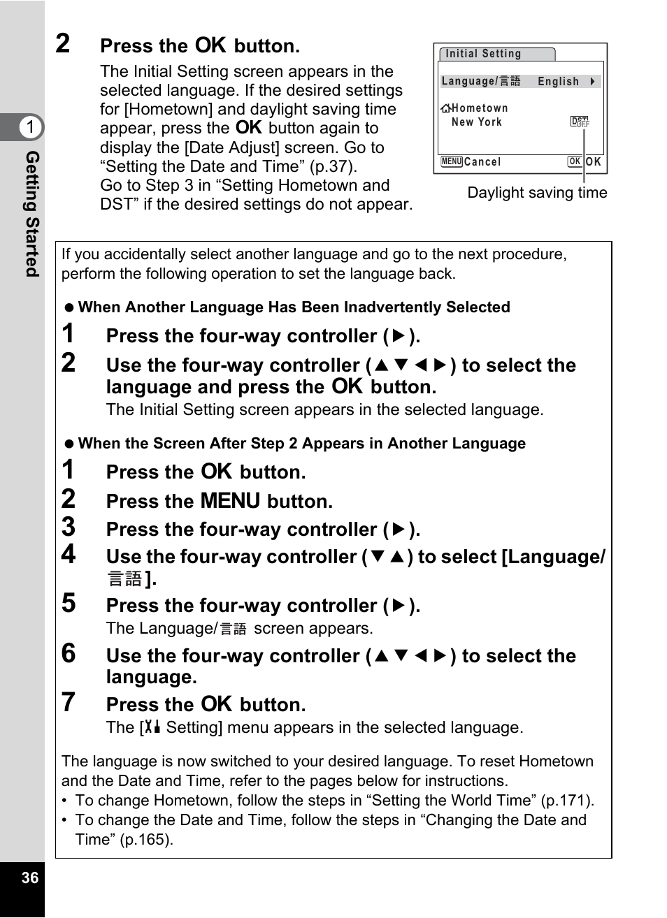 Pentax Optio W30 User Manual | Page 38 / 212