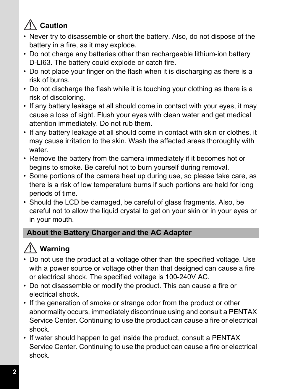 Pentax Optio W30 User Manual | Page 4 / 212