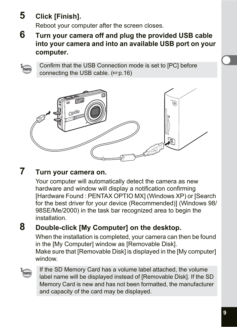 Pentax Optio SV User Manual | Page 11 / 68