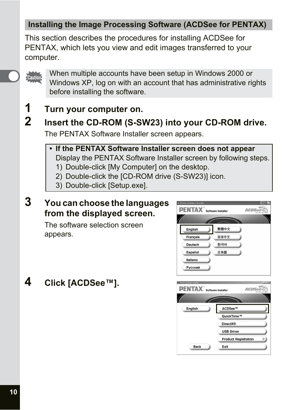 Pentax Optio SV User Manual | Page 12 / 68