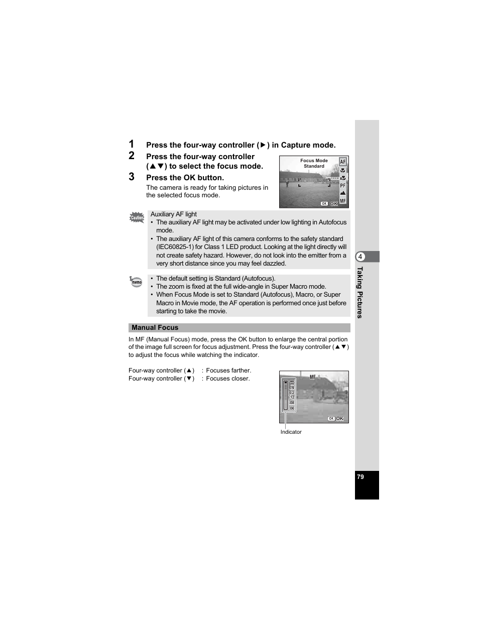 Press the ok button | Pentax Optio A20 User Manual | Page 81 / 199