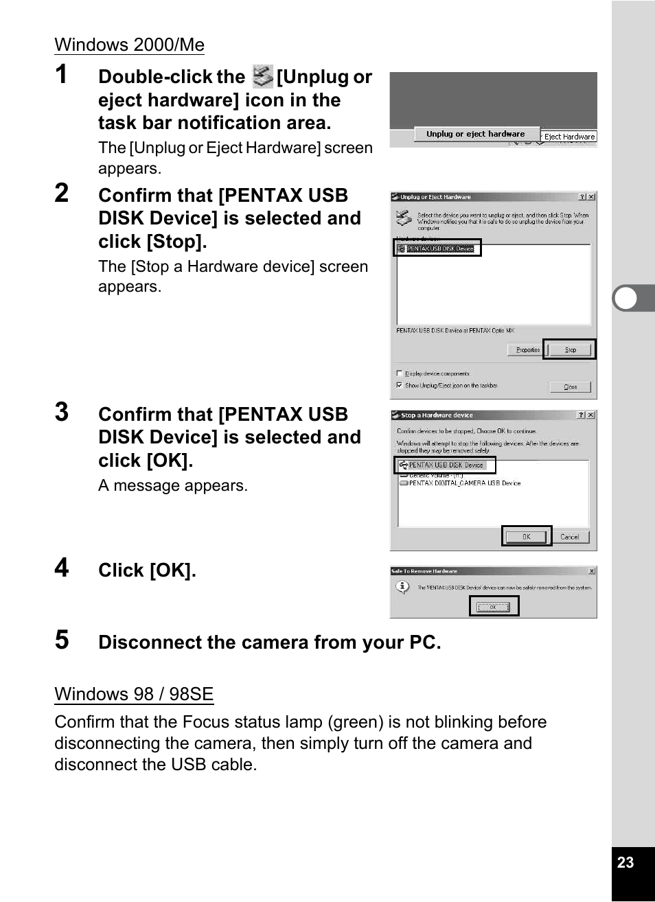 Pentax Optio S5i User Manual | Page 25 / 72