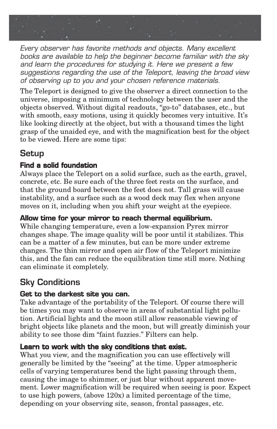 Observing | Pentax 10 User Manual | Page 16 / 24