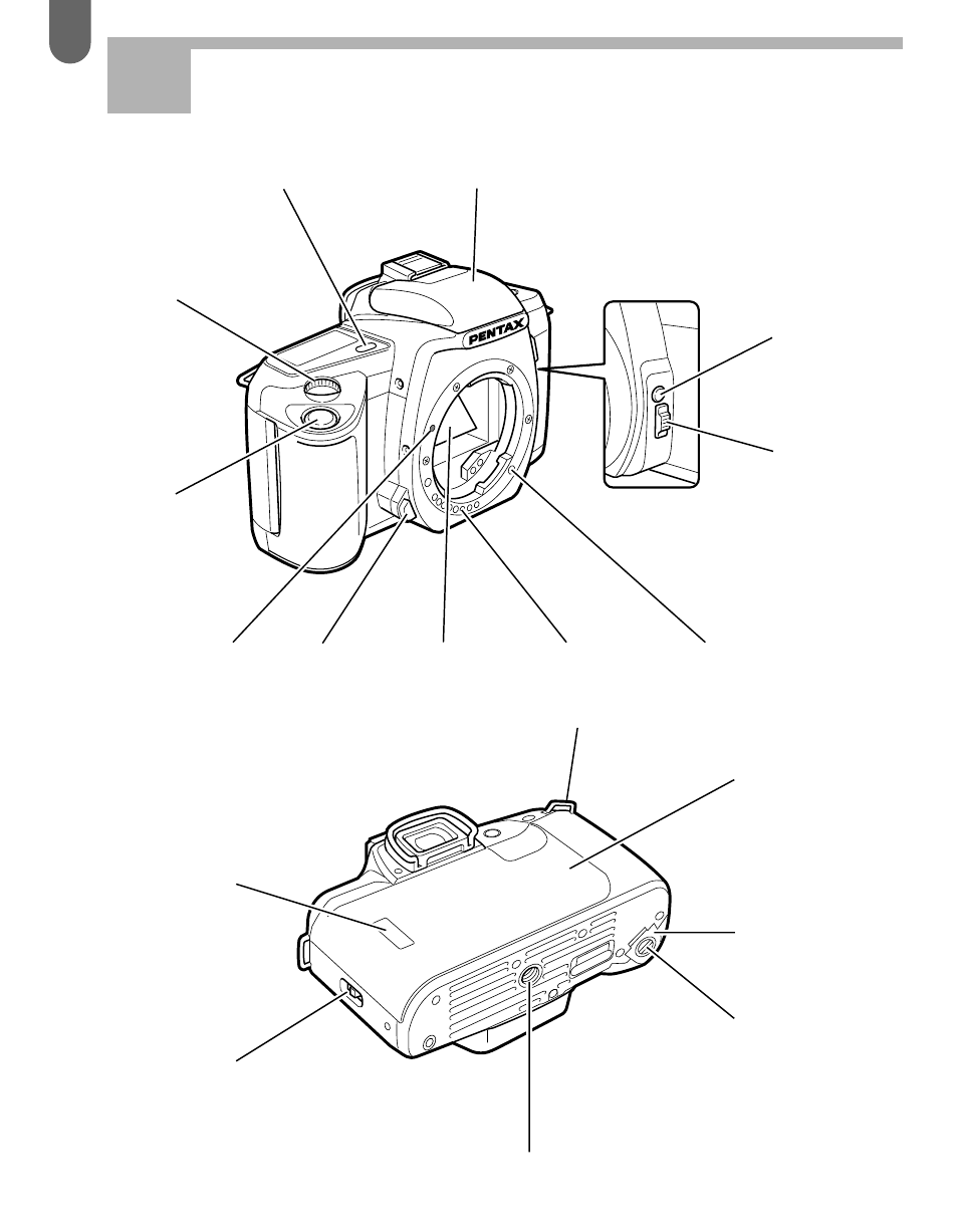 Names of working parts | Pentax MZ-60 User Manual | Page 10 / 118