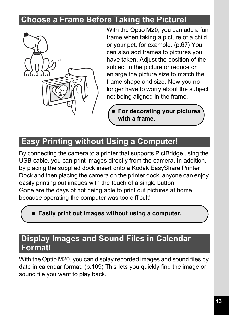 Pentax Optio M20 User Manual | Page 15 / 192