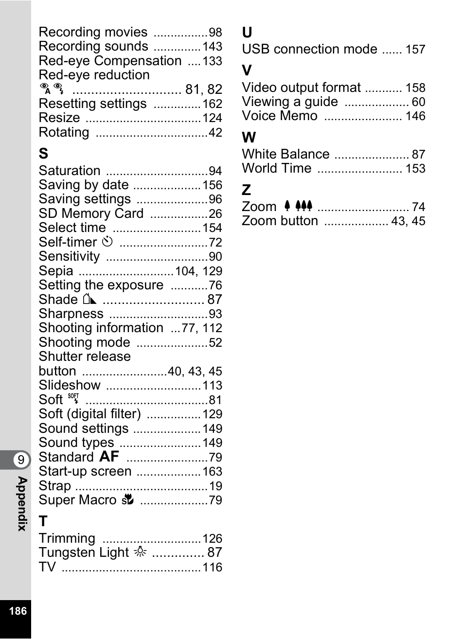 Pentax Optio M20 User Manual | Page 188 / 192