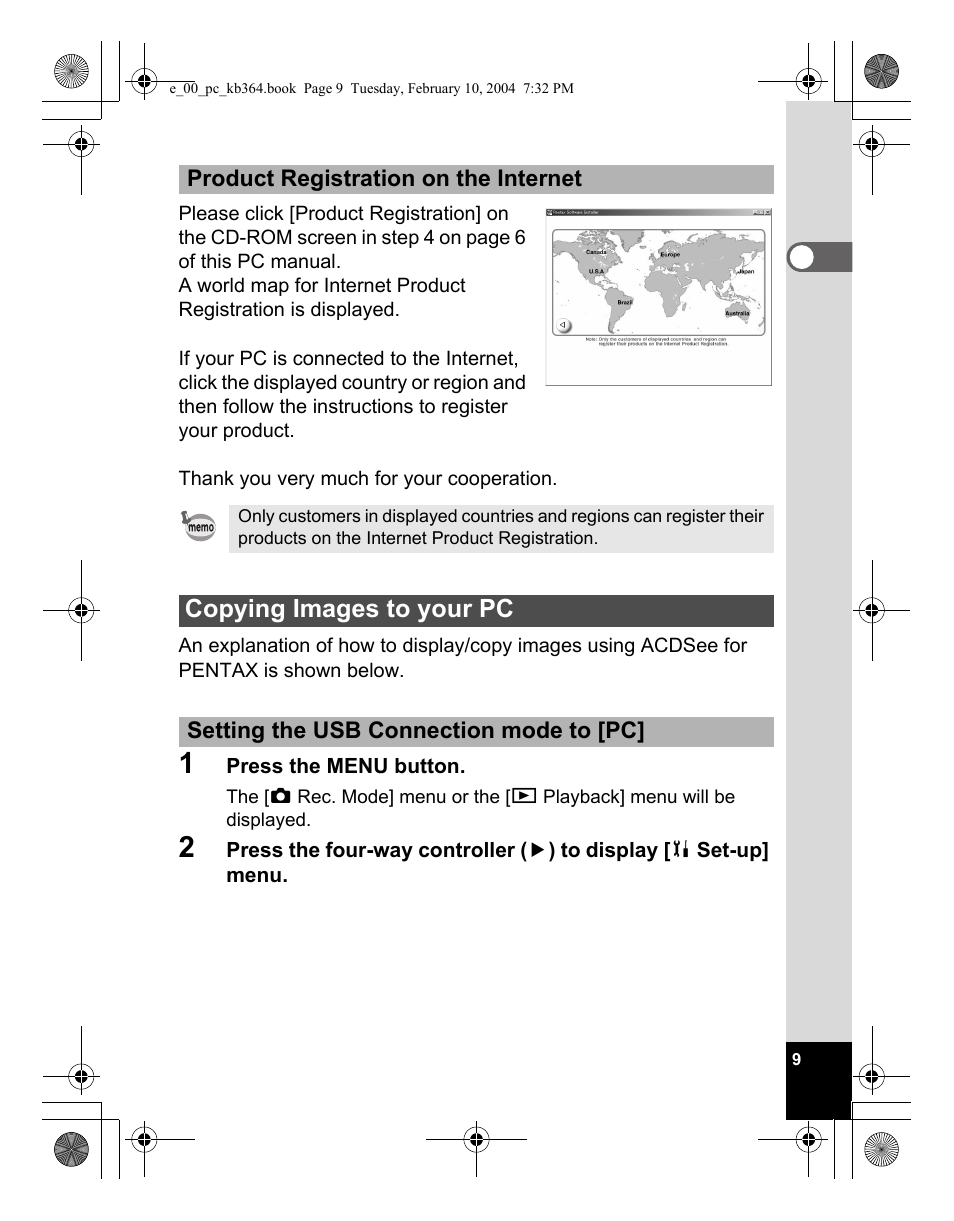 Copying images to your pc | Pentax Optio S4i User Manual | Page 11 / 48