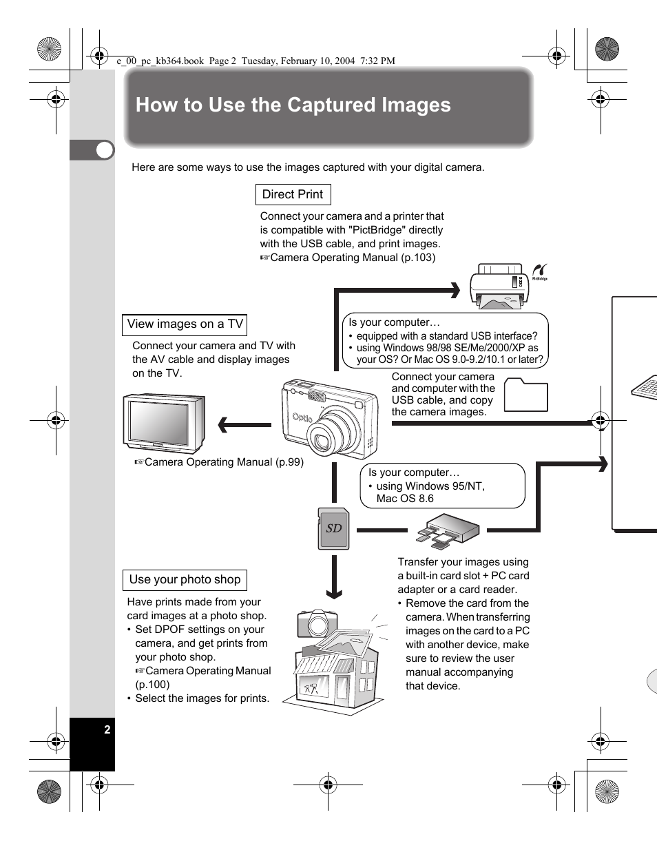 How to use the captured images | Pentax Optio S4i User Manual | Page 4 / 48