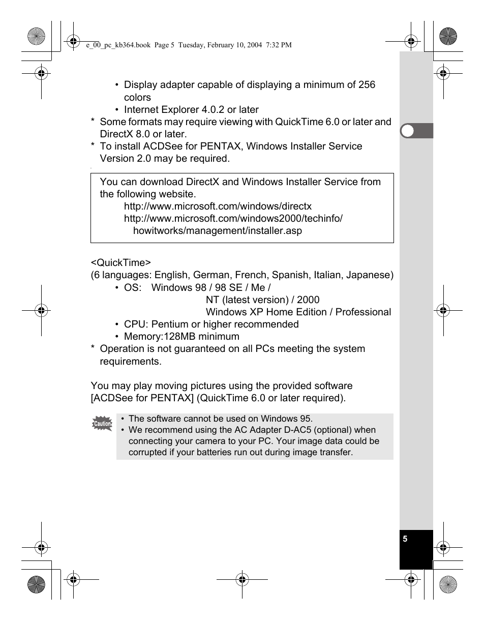 Pentax Optio S4i User Manual | Page 7 / 48