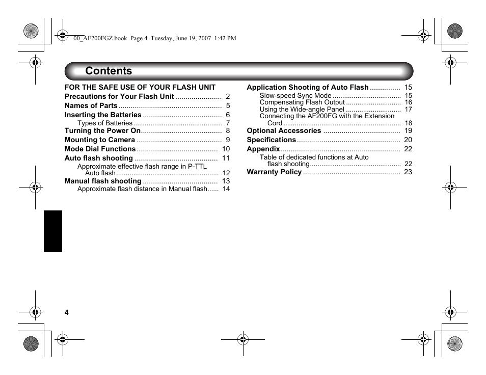 Pentax AF 200FG User Manual | Page 34 / 54