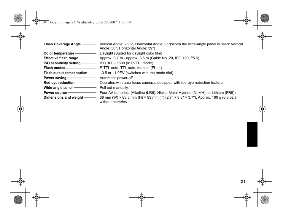 Pentax AF 200FG User Manual | Page 51 / 54