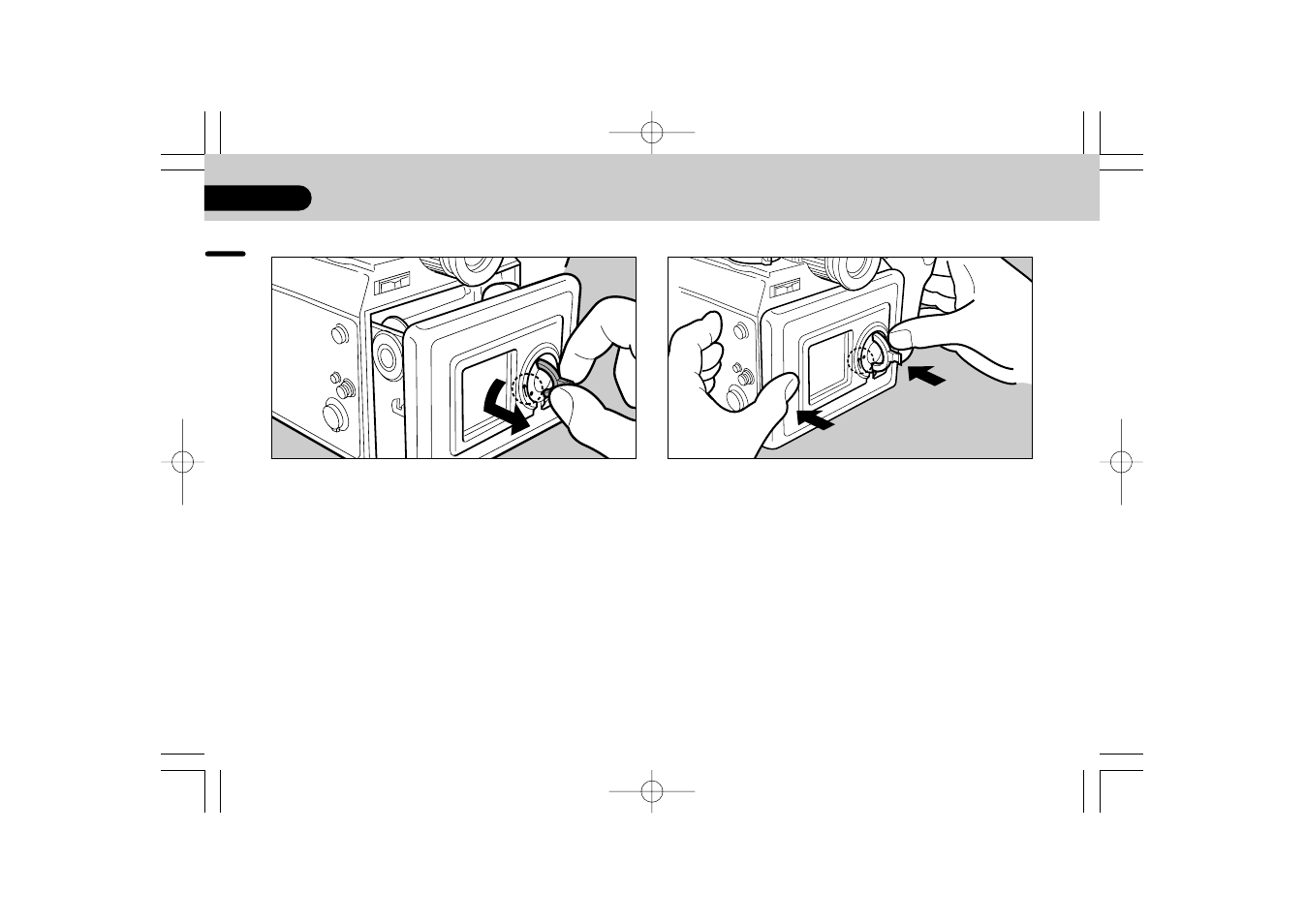 Attaching/detaching film holder 645 | Pentax 645N2 User Manual | Page 20 / 98