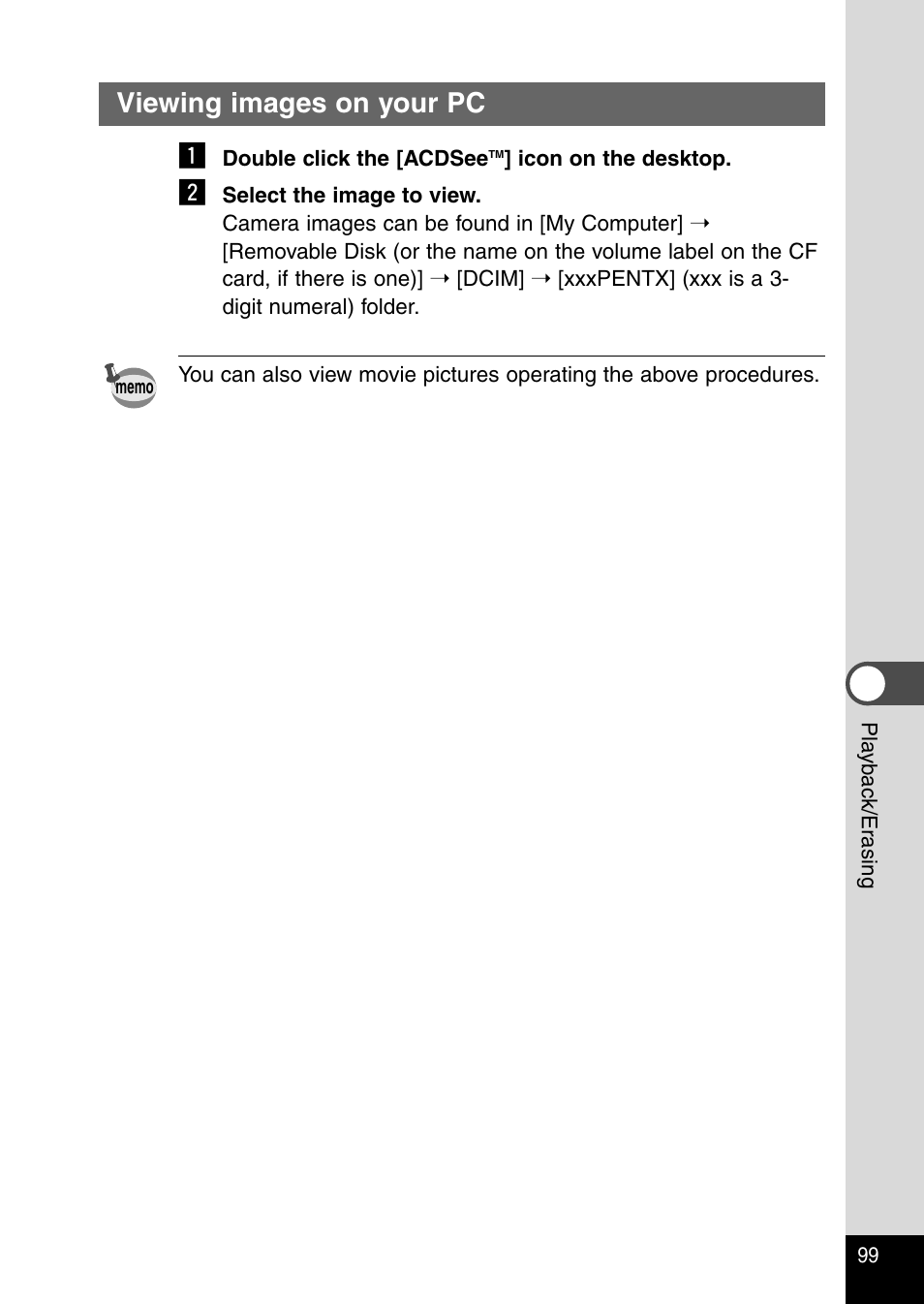 Viewing images on your pc, Viewing images on your pc z | Pentax Optio 430RS User Manual | Page 101 / 138