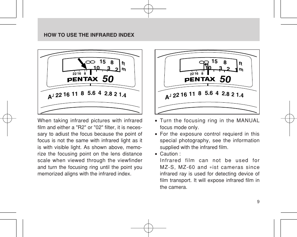 Pentax INTERCHANGEABLE LENS User Manual | Page 11 / 44