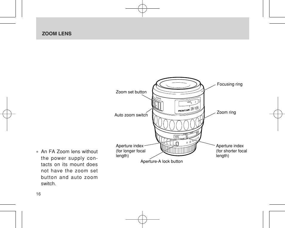 Pentax INTERCHANGEABLE LENS User Manual | Page 18 / 44