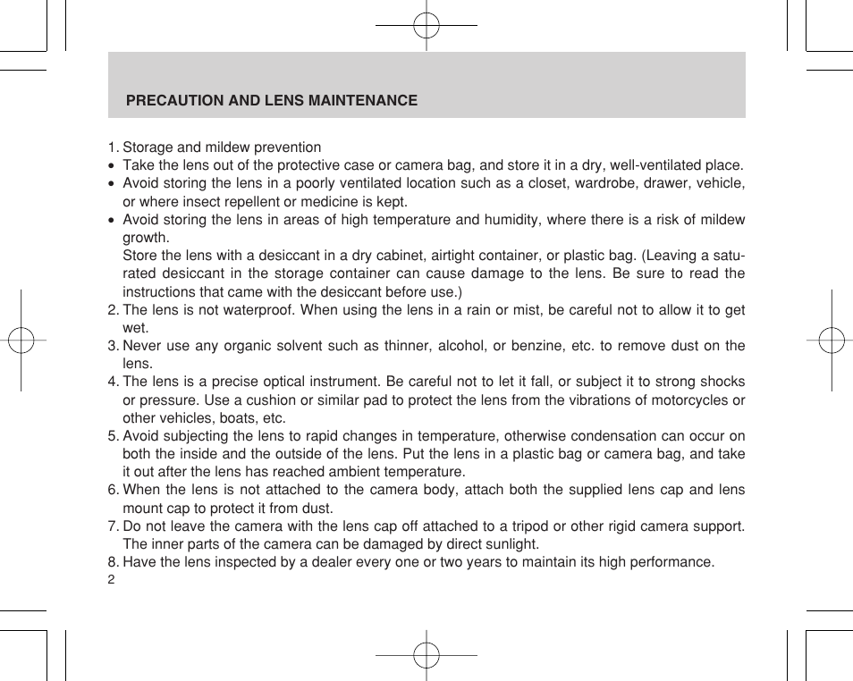 Pentax INTERCHANGEABLE LENS User Manual | Page 4 / 44
