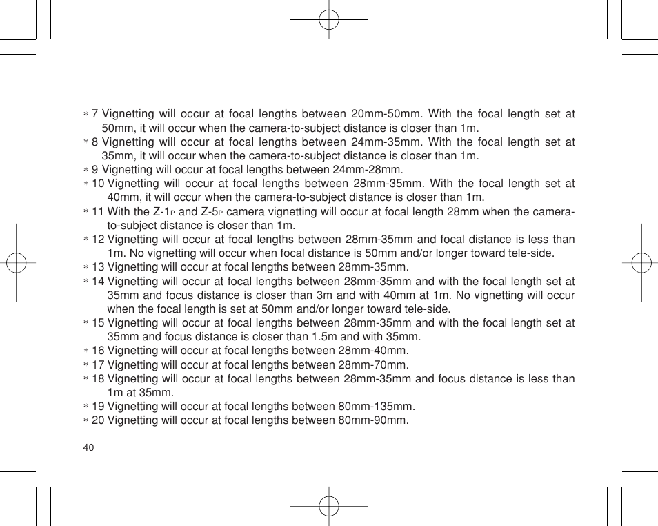 Pentax INTERCHANGEABLE LENS User Manual | Page 42 / 44