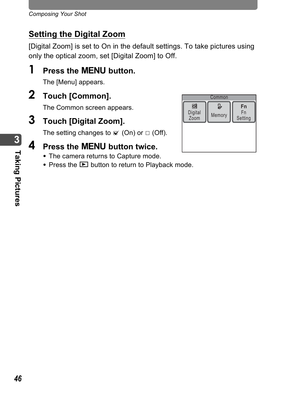 P.46 | Pentax Optio T10 User Manual | Page 48 / 163