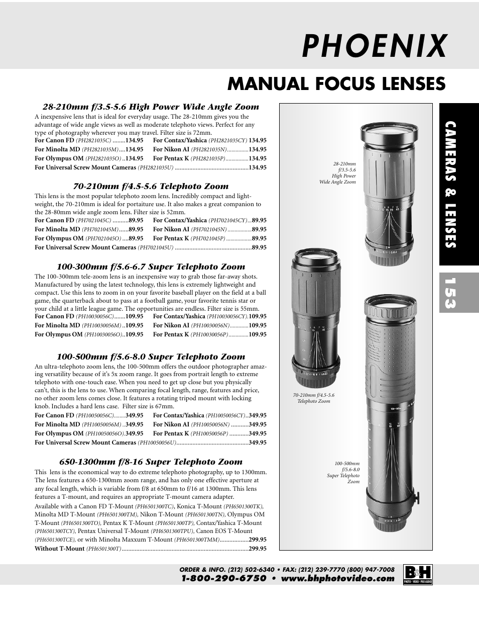Manual focus lenses, Cameras & lenses 153 | Pentax CAMERAS & LENSES ZX-M User Manual | Page 16 / 56