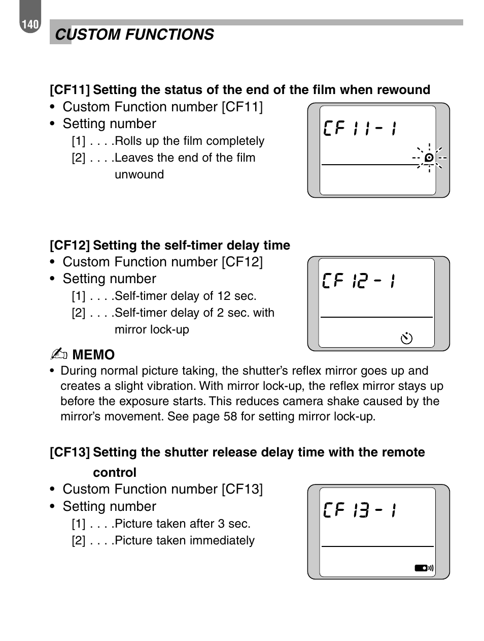 Custom functions | Pentax ist User Manual | Page 142 / 156