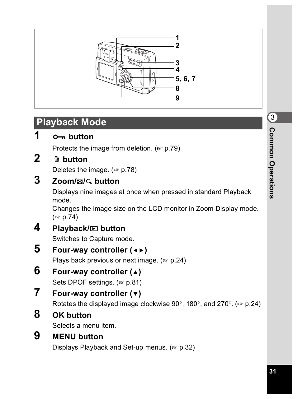 Playback mode | Pentax Optio 33L User Manual | Page 31 / 104