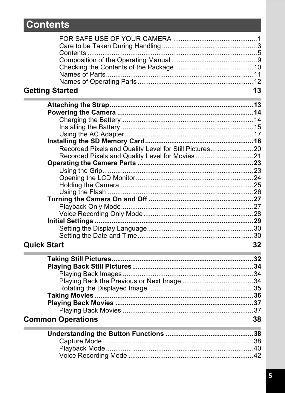 Pentax MX4 User Manual | Page 7 / 148