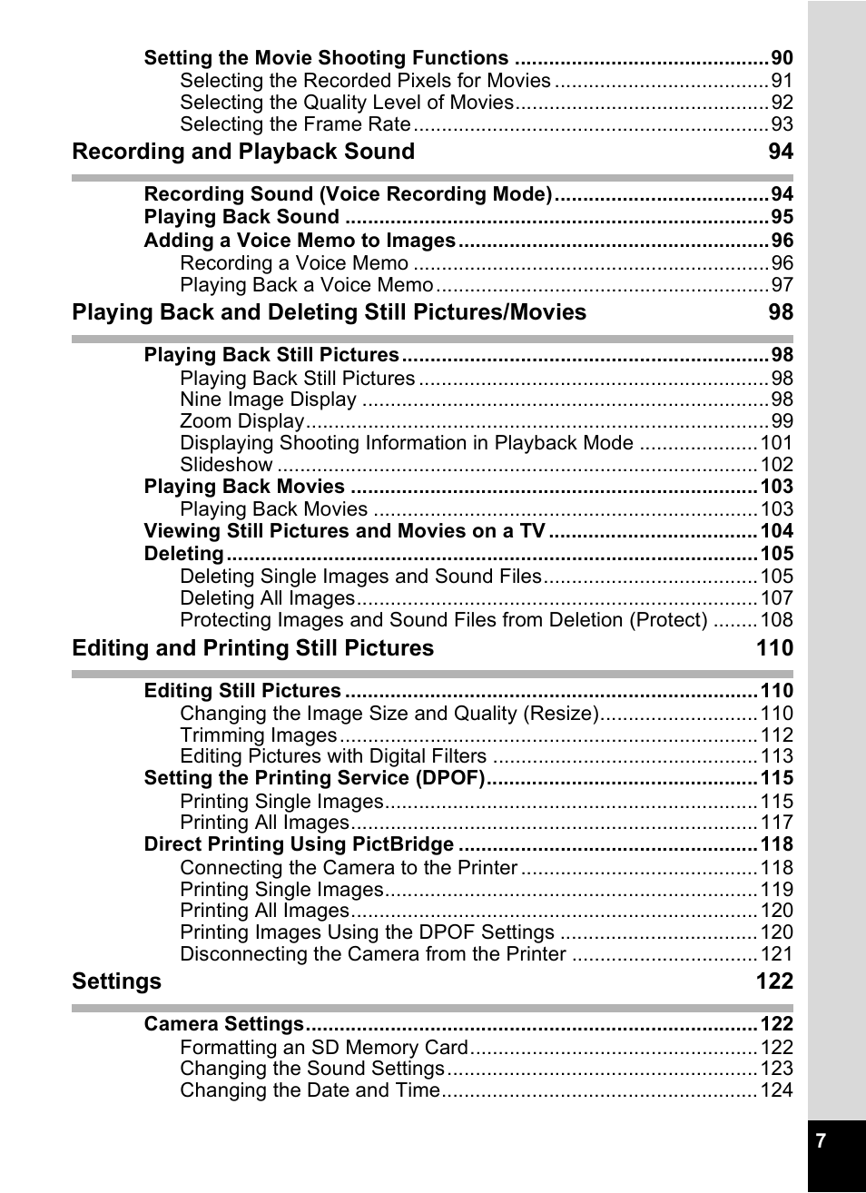 Pentax MX4 User Manual | Page 9 / 148