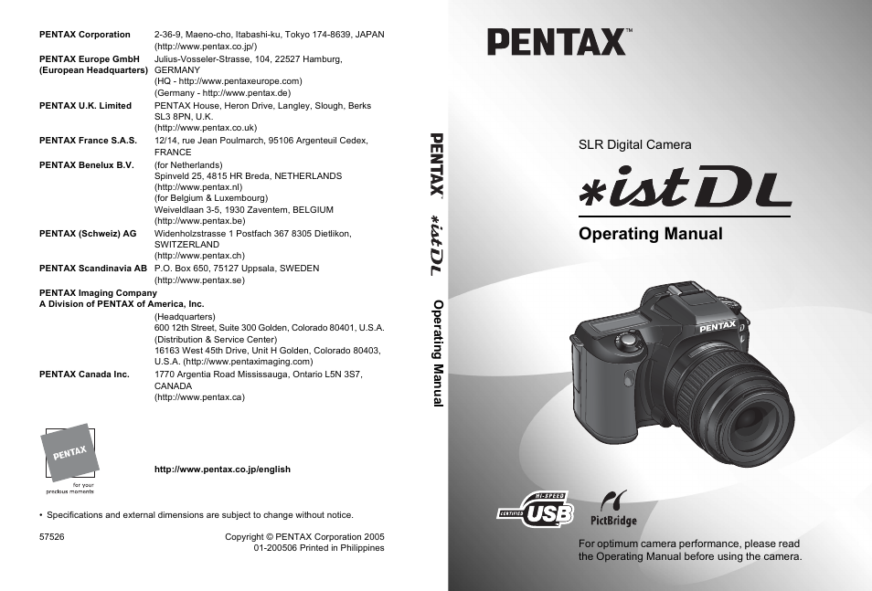 Pentax L User Manual | 208 pages