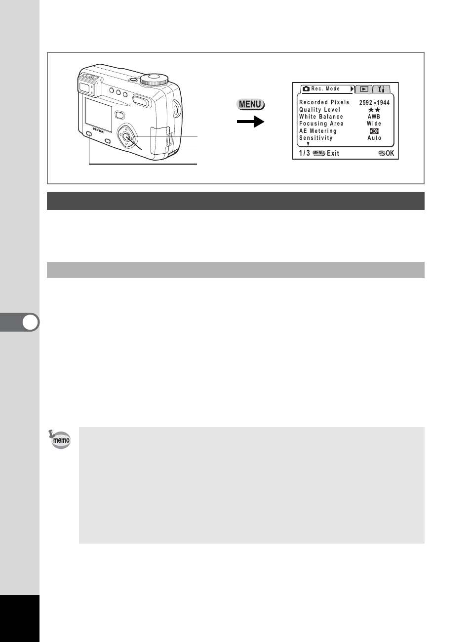 Registering functions | Pentax 555 User Manual | Page 124 / 144