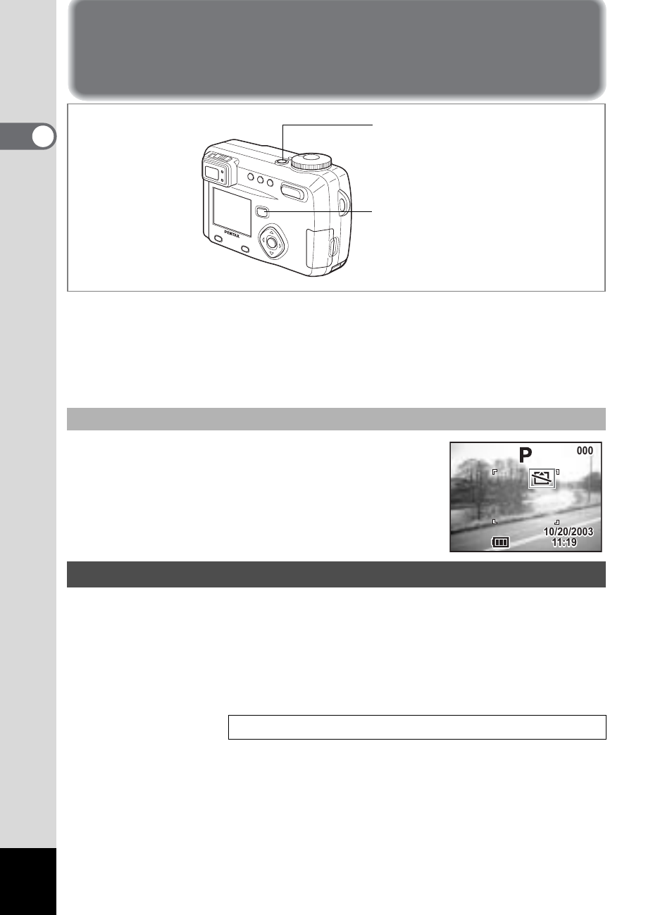 Turning the camera on and off, Play back only mode | Pentax 555 User Manual | Page 20 / 144