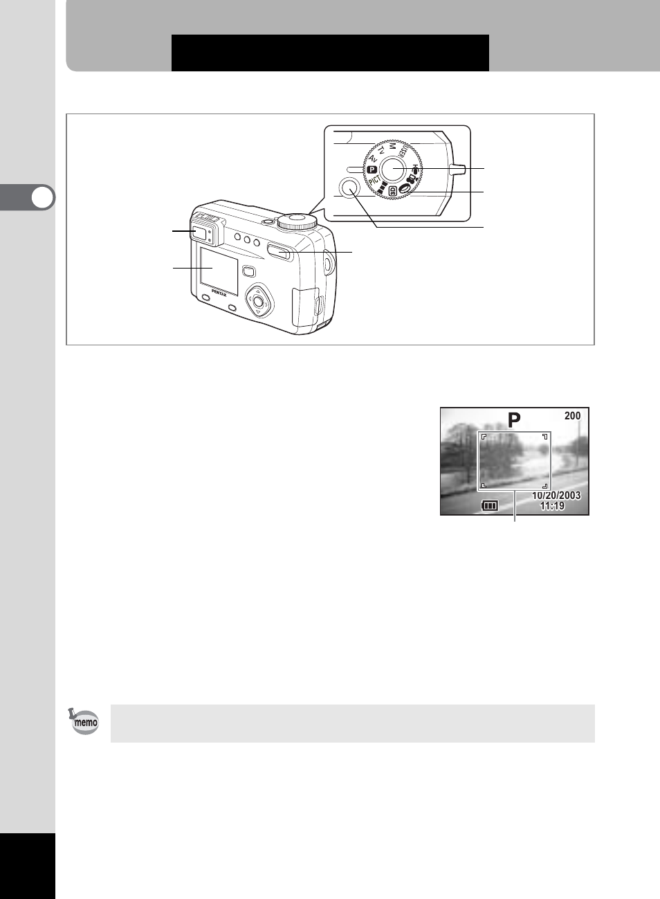 Taking still pictures, Quick start | Pentax 555 User Manual | Page 26 / 144