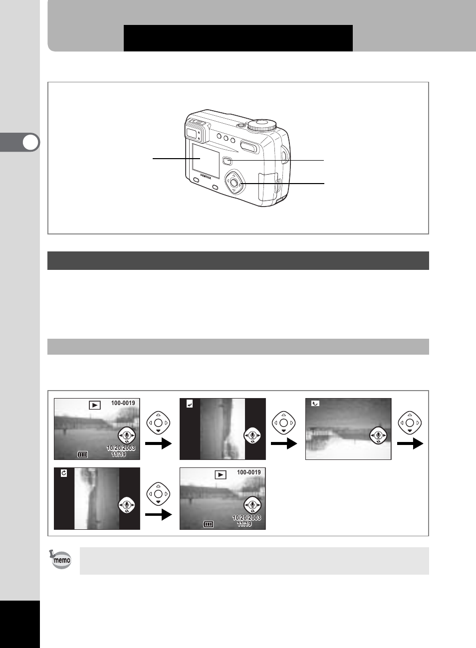 Playing back still pictures, Quick start, Playing back images | 2qu ick star t, Press the playback button after taking a picture, You can display the still picture | Pentax 555 User Manual | Page 28 / 144
